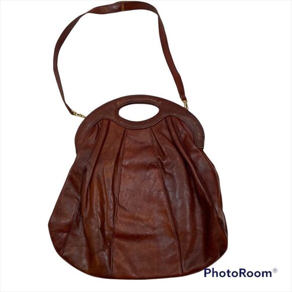 Vintage‎ Leather Oversized Gabbrielli Vittorio Handbag Purse - Picture 6 of 16